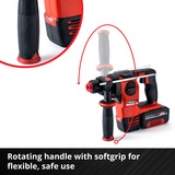 EINHELL HEROCCO Martillos perforadores, Martillo perforador rojo/Negro, Negro, Rojo, 2 cm, 2,2 J, 5500 ppm, Batería, 18 V
