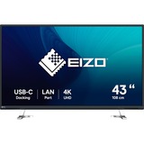 EIZO FlexScan EV4340X-BK LED display 108 cm (42.5") 3840 x 2160 Pixeles 4K Ultra HD Negro, Monitor LED negro, 108 cm (42.5"), 3840 x 2160 Pixeles, 4K Ultra HD, LED, 5 ms, Negro