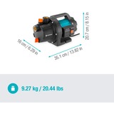GARDENA Bomba de jardín 3000/4 BASIC Set turquesa/Negro