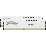 Kingston FURY FURY Beast 64GB 6000MT/s DDR5 CL30 DIMM (Kit of 2) White EXPO, Memoria RAM blanco, 64 GB, 2 x 32 GB, DDR5, 288-pin DIMM, Blanco
