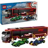 LEGO Camión de F1® con Coches de F1® RB20 y AMR24, Juegos de construcción Juego de construcción, 8 año(s), Plástico, 1086 pieza(s), 1,76 kg