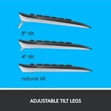 Logitech 920-008685 teclado Ratón incluido Universal RF inalámbrico QWERTY Internacional de EE.UU. Negro, Blanco, Juego de escritorio gris oscuro, Inalámbrico, RF inalámbrico, Interruptor de membrana, QWERTY, Negro, Blanco, Ratón incluido