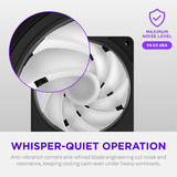NZXT F140 RGB, Ventilador negro