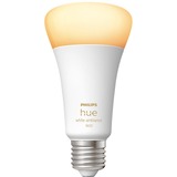 Philips Hue Bombilla inteligente A67 - E27 - 1600, Lámpara LED Philips Hue White ambiance Bombilla inteligente A67 - E27 - 1600, Bombilla inteligente, Blanco, Bluetooth/Zigbee, LED, E27, Luz fría, Blanco cálido