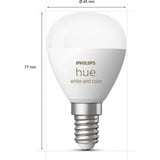 Philips Hue White & Color Ambiance E14 - Smarte Lampe Tropfenform - 470, Lámpara LED 