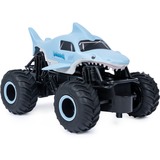 Spin Master MONSTER JAM - COCHE TELEDIRIGIDO MEGALODÓN - Coche RC Monster Truck Megalodon a Escala 1:24 - 2.4GHZ hasta 76m - 6044952 - Juguetes Niños 4 Años +, Radiocontrol celeste, Monster Jam - COCHE TELEDIRIGIDO MEGALODÓN - Coche RC Monster Truck Megalodon a Escala 1:24 - 2.4GHZ hasta 76m - 6044952 - Juguetes Niños 4 Años +, Monster truck, 1:24, 4 año(s)