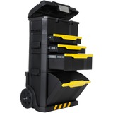 Stanley 1-79-206 pieza pequeña y caja de herramientas Negro, Amarillo, Carros de herramienta negro/Amarillo, Negro, Amarillo, 866 mm, 488 mm, 348 mm