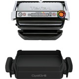 Tefal OptiGrill + GC714D parrilla eléctrica de contacto, Barbacoa de contacto plateado/Negro, Acero inoxidable, Rectangular, 600 cm², Aluminio, Termoplástico, Listo, Temperatura