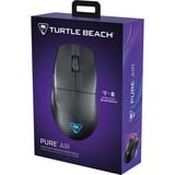 Turtle Beach Pure Air - Ratón de Juego RGB ergonómico inalámbrico Ultraligero, Sensor óptico de 26 000 PPP, 125 Horas de batería, interruptores mecánicos Titan, iluminación RGB - Negro, Ratones para gaming negro, Sensor óptico de 26 000 PPP, 125 Horas de batería, interruptores mecánicos Titan, iluminación RGB - Negro, mano derecha, Óptico, RF Wireless + Bluetooth, 26000 DPI, Negro, Translúcido
