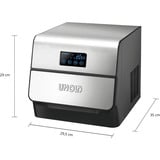 Unold 48955 máquina de cubo de hielo Máquina para hacer cubitos de hielo portátil 150 W Negro, Acero inoxidable, Preparador de cubitos de hielo acero fino/Negro, 150 W, 230 V, 50 Hz, Type E/F (CEE 7/7), 110 g, 550 g