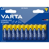 VARTA High Energy AA 20-pack Batería de un solo uso Alcalino Batería de un solo uso, Alcalino, 1,5 V, 20 pieza(s), AA