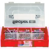 fischer FixTainer DuoHM tacos para cavidades + tornillo de cabeza avellanada TX, Pasador 