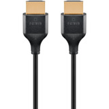 goobay Cable HDMI delgado de alta velocidad con Ethernet, 8K @ 60Hz negro
