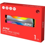 ADATA SPECTRIX S20G M.2 1000 GB PCI Express 3.0 3D NAND NVMe, Unidad de estado sólido aluminio, 1000 GB, M.2, 2500 MB/s