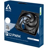 ARCTIC P12 PWM Carcasa del ordenador Ventilador 12 cm Negro negro, Ventilador, 12 cm, 1800 RPM, 24,5 dB, 56,3 cfm, 95,65 m³/h