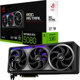 ASUS ROG Astral - -RTX5080-16G-GAMING NVIDIA GeForce RTX 5080 16 GB GDDR7, Tarjeta gráfica GeForce RTX 5080, 16 GB, GDDR7, 256 bit, 7680 x 4320 Pixeles, PCI Express 5.0