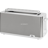 Braun HT 1610 8 1030 W Acero inoxidable, Blanco, Tostadora acero fino/blanco, Acero inoxidable, Blanco, Plástico, Acero inoxidable, Botones, Giratorio, 1030 W, 25 cm