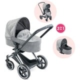 Corolle Cybex 3in1 Pram Cochecito para muñecas, Cochecitos de muñecos gris, Cochecito para muñecas, 3 año(s), 3,34 kg