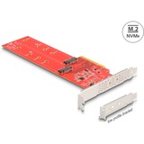 DeLOCK Tarjeta PCI Express x8 a 2x NVMe M.2 Key M interna 110 mm, Tarjeta de interfaz 