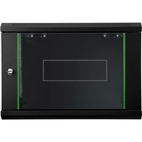 Digitus Carcasa de pared de la serie Dynamic Basic - 600 x 450 mm (an. x pr.), Armario IT negro, Bastidor de pared, 9U, 60 kg, Bloqueo del teclado, 17,5 kg, Negro