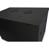 Digitus Carcasa de pared de la serie Dynamic Basic - 600 x 450 mm (an. x pr.), Armario IT negro, Bastidor de pared, 9U, 60 kg, Bloqueo del teclado, 17,5 kg, Negro