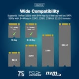 Digitus Estación de acoplamiento para SSD Dual M.2 NVM negro