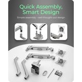 ICY BOX IB-MS524-T 81,3 cm (32") Escritorio Gris, Plata, Soporte de monitor gris, Pinza/Atornillado, 18 kg, 43,2 cm (17"), 81,3 cm (32"), 100 x 100 mm, Gris, Plata