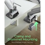 ICY BOX IB-MS524-T 81,3 cm (32") Escritorio Gris, Plata, Soporte de monitor gris, Pinza/Atornillado, 18 kg, 43,2 cm (17"), 81,3 cm (32"), 100 x 100 mm, Gris, Plata