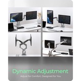 ICY BOX IB-MS524-T 81,3 cm (32") Escritorio Gris, Plata, Soporte de monitor gris, Pinza/Atornillado, 18 kg, 43,2 cm (17"), 81,3 cm (32"), 100 x 100 mm, Gris, Plata