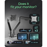ICY BOX IB-MS524-T, Soporte de monitor gris