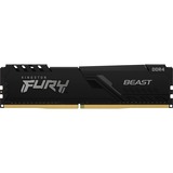 Kingston FURY FURY Beast 32GB 3200MT/s DDR4 CL16 DIMM Black, Memoria RAM negro, 32 GB, 1 x 32 GB, DDR4, 288-pin DIMM