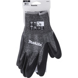 Makita Guantes de trabajo, talla L (9), resistencia al corte F/7 negro/Gris