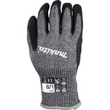 Makita Guantes de trabajo, talla L (9), resistencia al corte F/7 negro/Gris