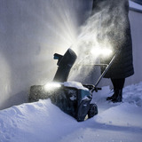 Makita Sopladora de nieve a batería SN001GZ, 40 Voltios, Soplador de nieve verde/Negro