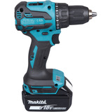 Makita Taladro atornillador a batería DDF490Z, 18 Voltios, Taladro/destornillador azul/Negro