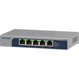 Netgear MS105-100EUS switch No administrado 2.5G Ethernet (100/1000/2500) Energía sobre Ethernet (PoE) 1U, Interruptor/Conmutador gris, No administrado, 2.5G Ethernet (100/1000/2500), Energía sobre Ethernet (PoE), Montaje en rack, 1U