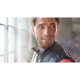 Philips 3000 series Barbero con posiciones de 1 mm de precisión, Cortapelo para barba blanco/Negro, Lavable, No necesita mantenimiento ni lubricación, Batería, Negro, Plata