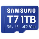 Samsung T7 microSDXC 1 TB, Tarjeta de memoria azul