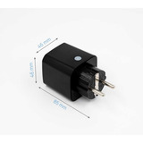 Shelly Plug M Gen3, Toma de corriente con interruptor negro