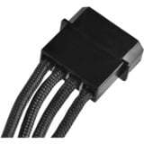 SilverStone 0.3m, Molex 4p/4xSATA 0,3 m, Adaptador negro, Molex 4p/4xSATA, 0,3 m, Molex (4-pin), 4 x SATA de 15 pines, Macho, Macho, Derecho