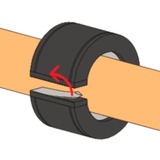 fischer Juego de abrazaderas para tubos FGRS 20-24, con tacos, Brida 