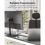 goobay Cable adaptador USB, conector USB-C > conector DisplayPort, 4K 60Hz negro/Plateado