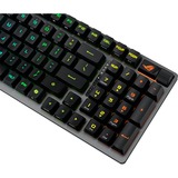 ASUS ROG Strix Scope II 96 RX Wireless teclado Juego USB + RF Wireless + Bluetooth Negro, Teclado para gaming negro, 96%, Inalámbrico y alámbrico, USB + RF Wireless + Bluetooth, Switch de tecla óptico, LED RGB, Negro