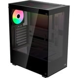 Aerocool Pivot Midi Tower Negro, Cajas de torre negro, Midi Tower, PC, Negro, ATX, micro ATX, Mini-ITX, SPCC, Acero, Juego