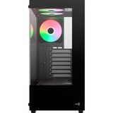 Aerocool Pivot Midi Tower Negro, Cajas de torre negro, Midi Tower, PC, Negro, ATX, micro ATX, Mini-ITX, SPCC, Acero, Juego