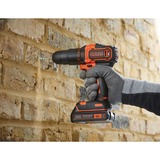 BLACK+DECKER Taladro atornillador percutor inalámbrico BCKSB04, 18 voltios, Martillo atornillador naranja/Negro