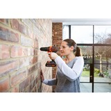 BLACK+DECKER Taladro atornillador percutor inalámbrico BCKSB04, 18 voltios, Martillo atornillador naranja/Negro