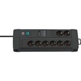 Brennenstuhl Premium-Line 8 tomas Fach Duo, Regleta negro