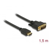DeLOCK Cable adaptador HDMI > DVI 24+1 bidireccional negro