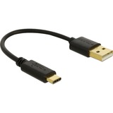 DeLOCK Cable de carga USB, conector USB-A > conector USB-C negro